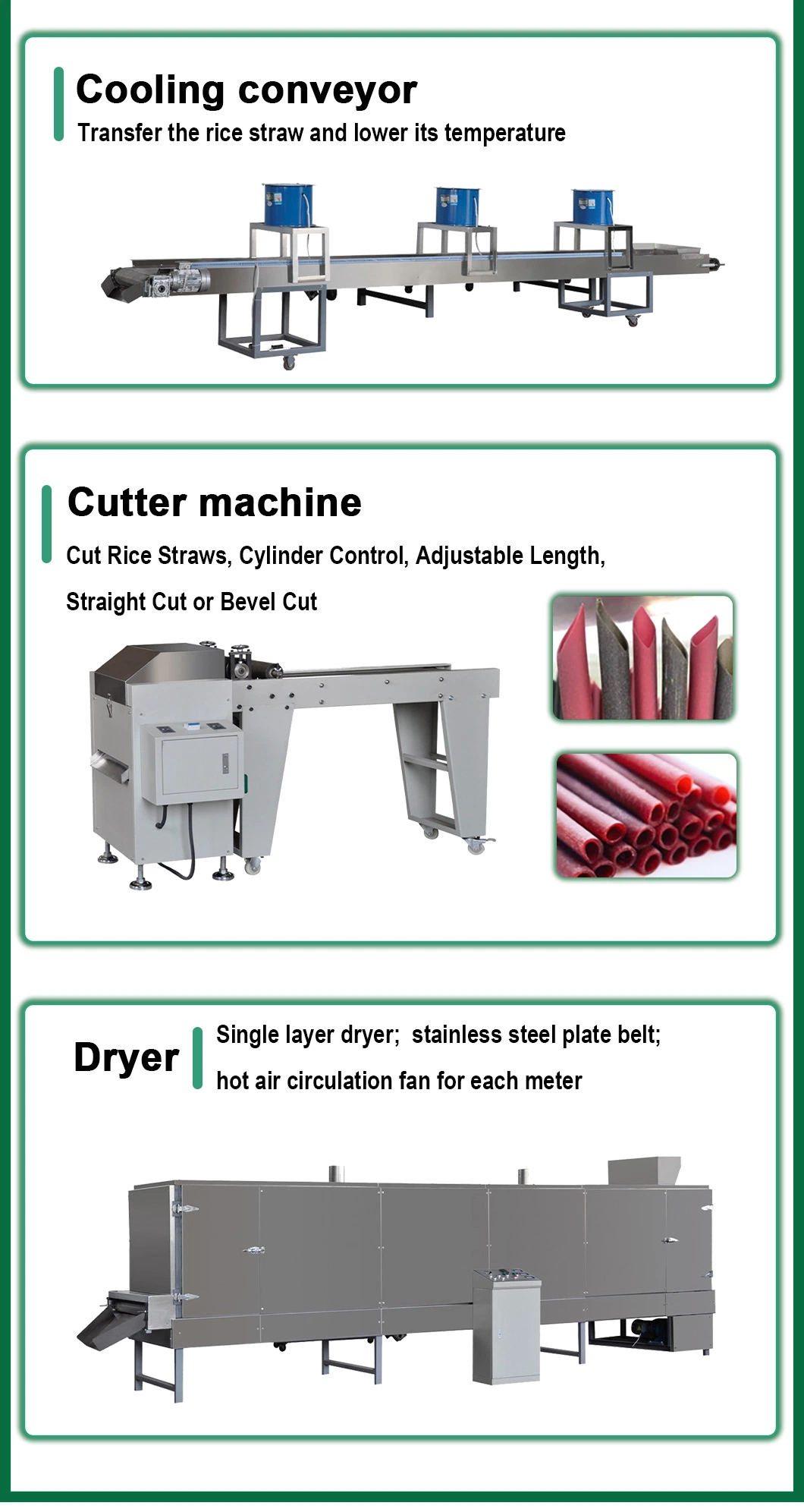 Flexible Biodegradable Edible Used Artistic Rice Powder Based Drinking Straw Products Forming Making Machine Production Line Processing Equipment Price Factory