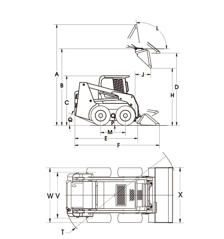 Mini Cargador Skid Steer Loader for Construction