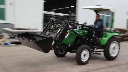 Tondeuse à gazon chinoise prix bon marché 4X4 Mini petit tracteur agricole compact de jardin avec chargeur frontal et tarière de pelle rétrocaveuse arrière à vendre en provenance de Chine